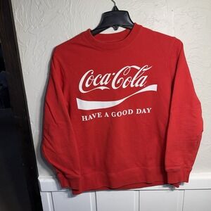 Coca Cola X Pacsun Crewneck Sweatshirt Men Medium Red Pullover Long Sleeve